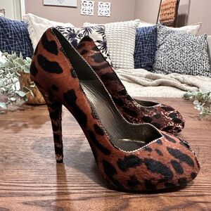 Stuart Weitzman Brown and Black Stiletto Heels